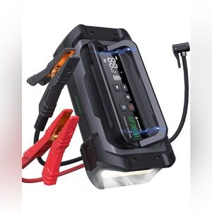 AMPBANK Jump Starter with Air Compressor, 3000A Portable Car with LED Lighting